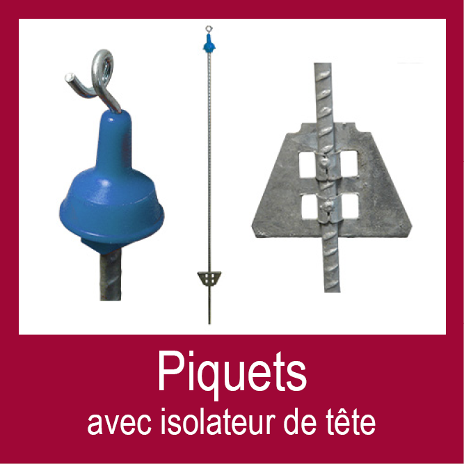 LEMPOID+ Picto Bouton pour accéder à la Fiche Technique du piquet Oval 105 avec Isolateur Métanor