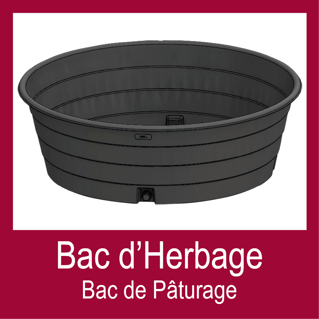 Bac d'herbage 1000L Picto-bouton pour accéder à la fiche technique du bac d'herbage Métanor